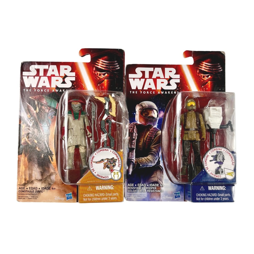 CONSTABLE ZUVIO & RESISTANCE TROOPER Star Wars The Force Awakens Figures